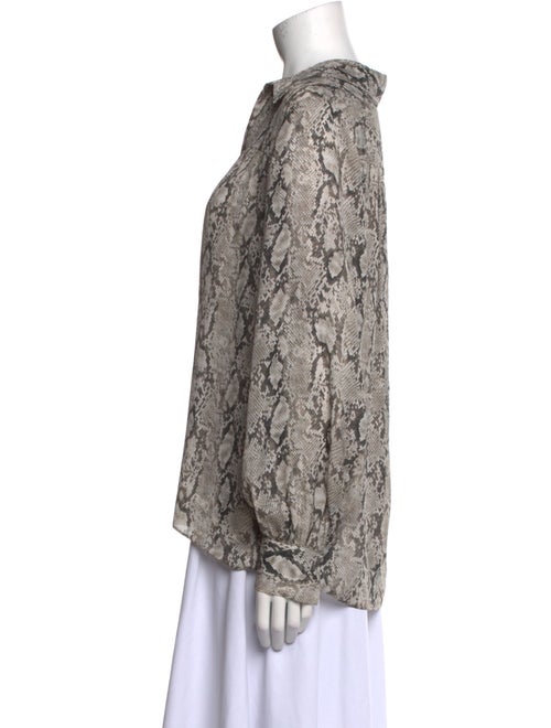 FRAME Silk Animal Print Blouse
