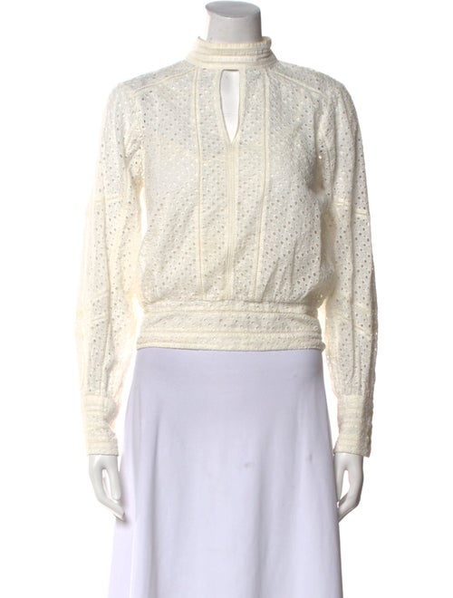 FRAME Mock Neck Long Sleeve Crop Top