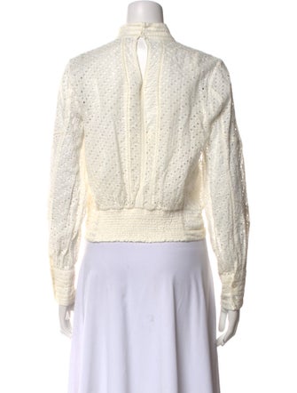 FRAME Mock Neck Long Sleeve Crop Top