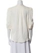 FRAME Silk Mock Neck Button-Up Top
