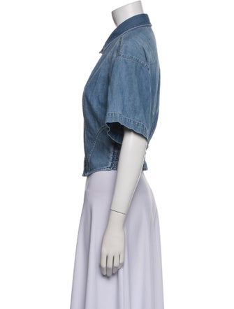 FRAME Short Sleeve Crop Top