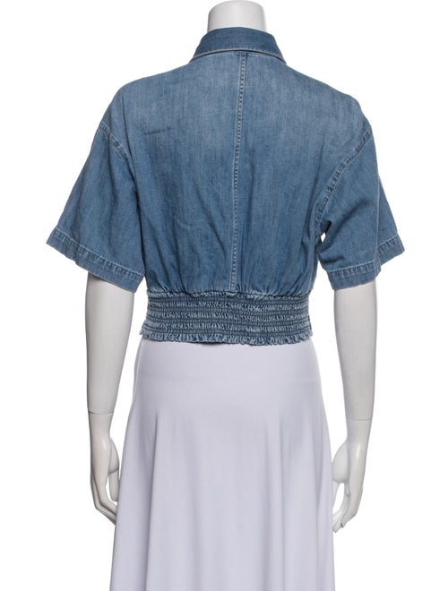 FRAME Short Sleeve Crop Top