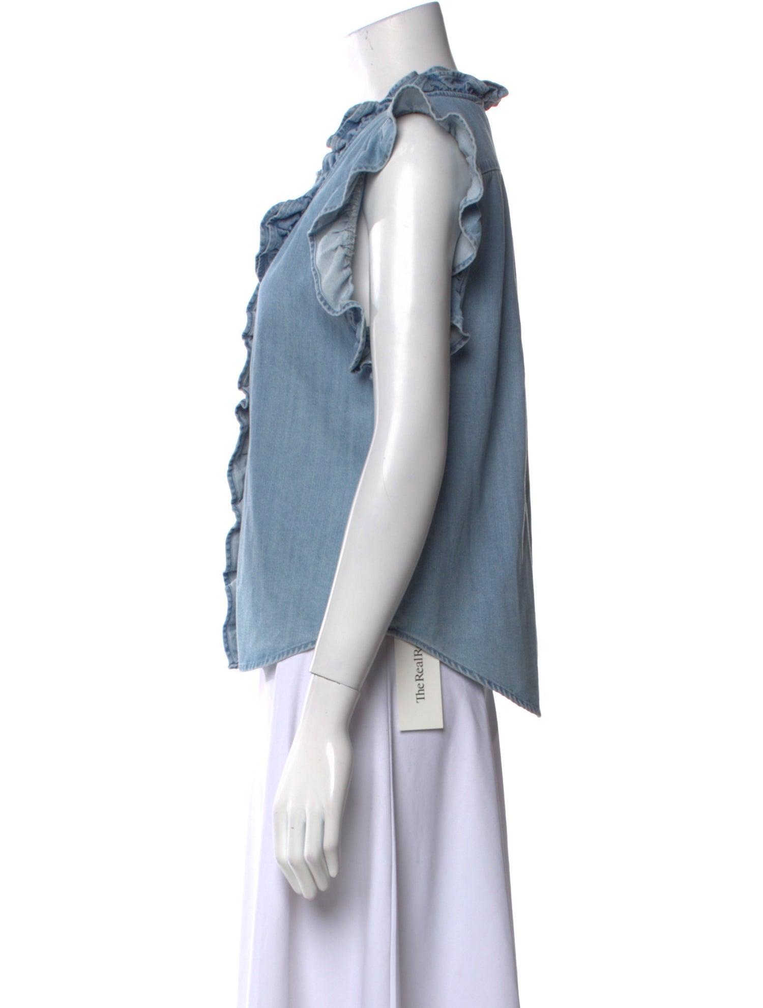 FRAME V-Neck Sleeveless Blouse