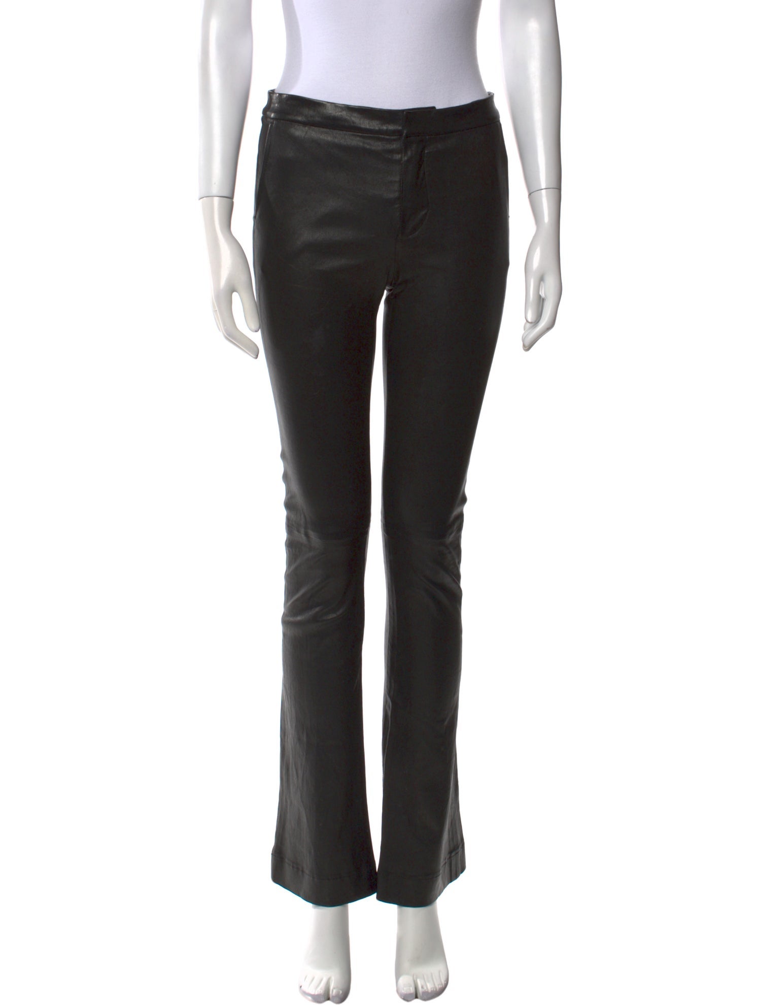 FRAME Lamb Leather Straight Leg Pants