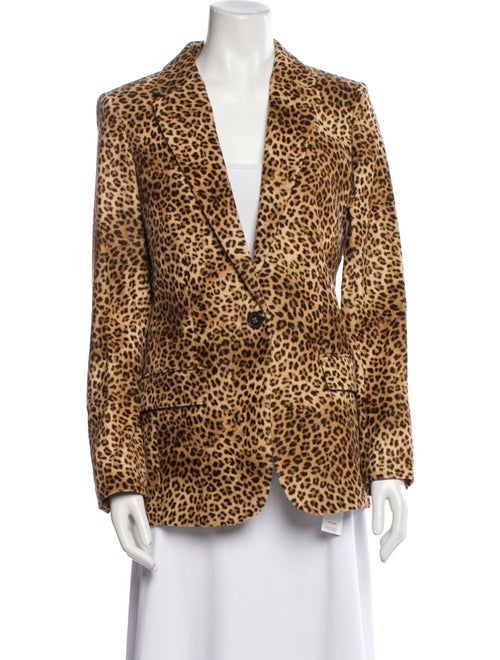 FRAME Animal Print Blazer