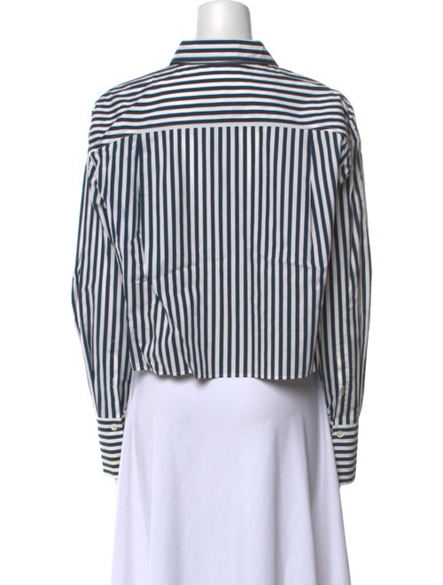 FRAME Striped Long Sleeve Button-Up Top