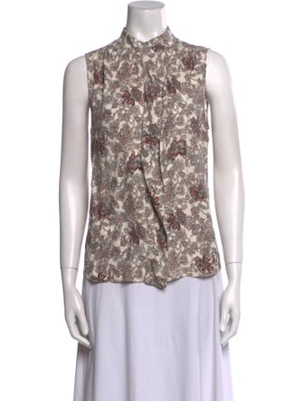 FRAME Silk Printed Top
