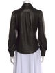 FRAME Leather Long Sleeve Button-Up Top