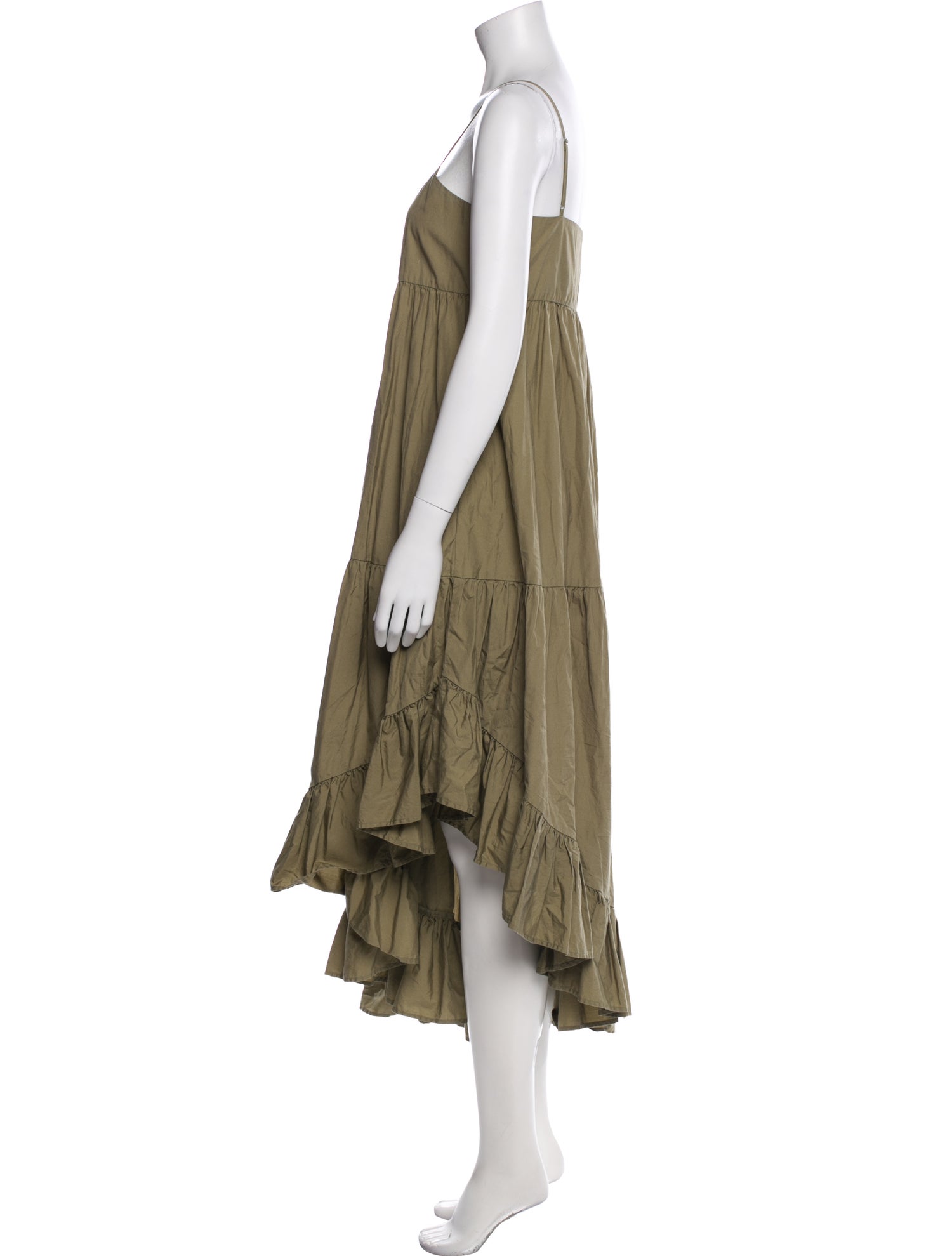 FRAME Square Neckline Midi Length Dress