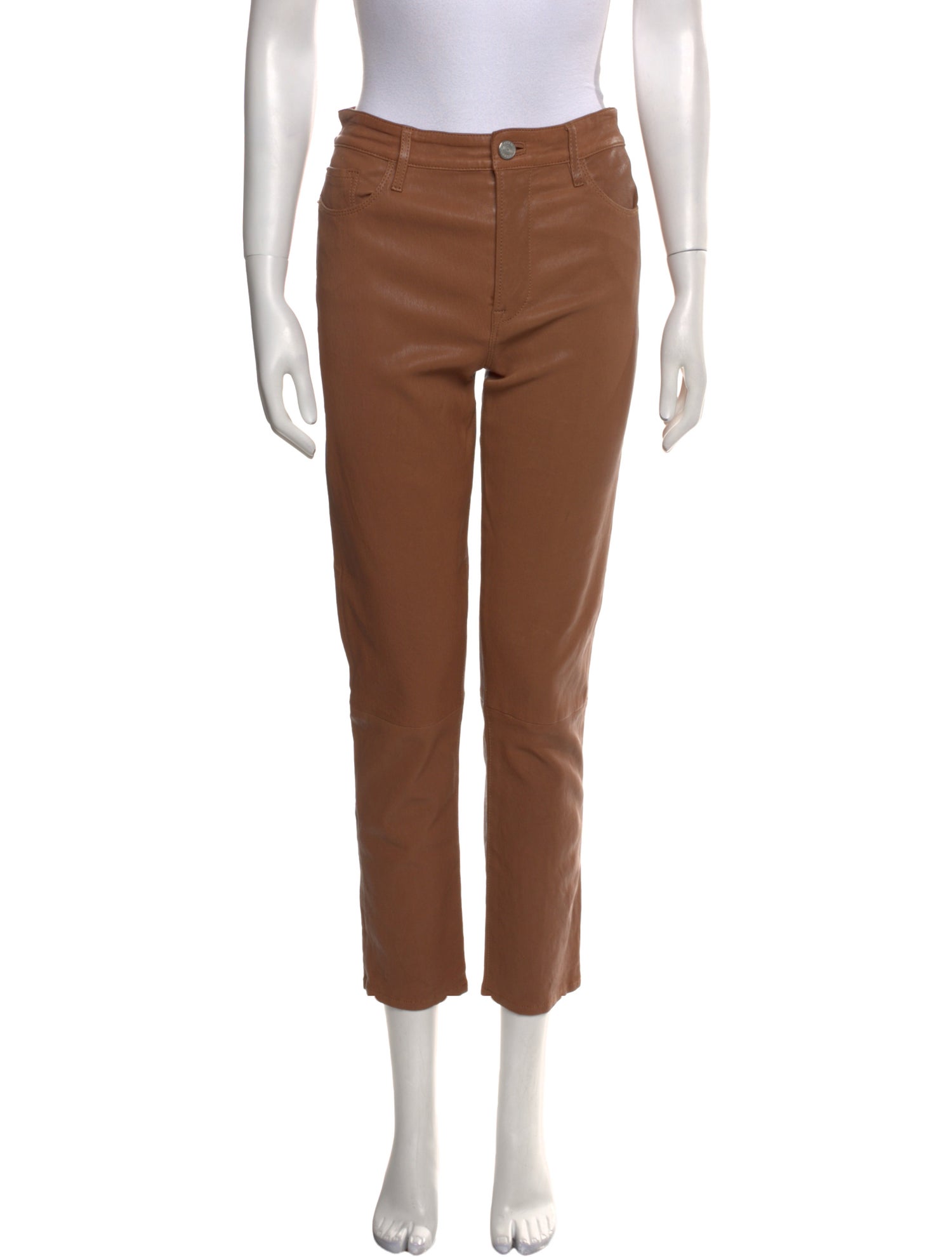 FRAME Lamb Leather Straight Leg Pants
