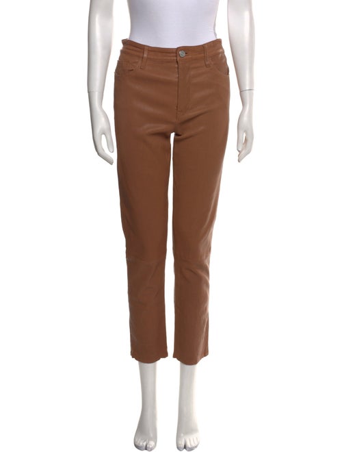 FRAME Lamb Leather Straight Leg Pants