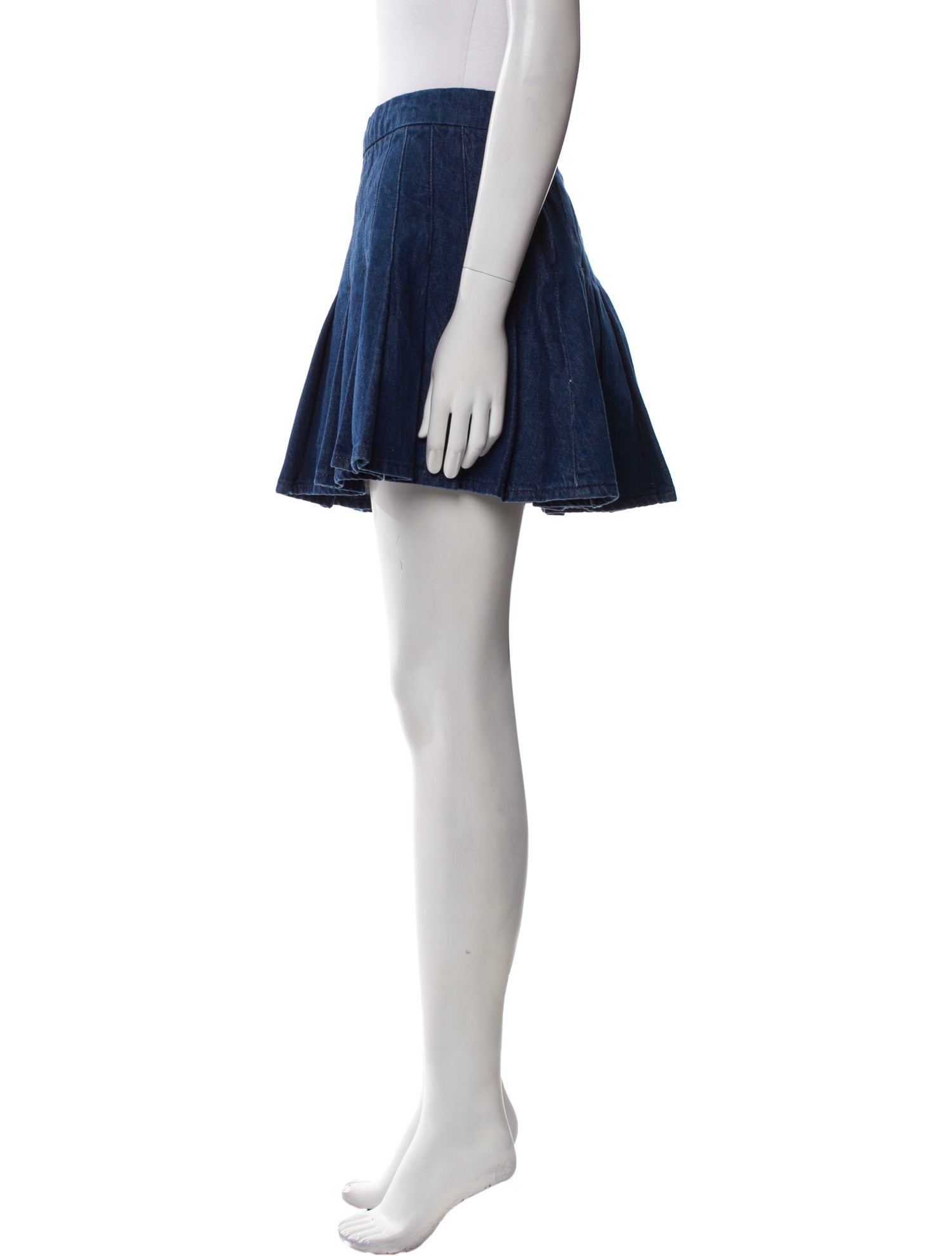 FRAME Pleated Accents Mini Skirt