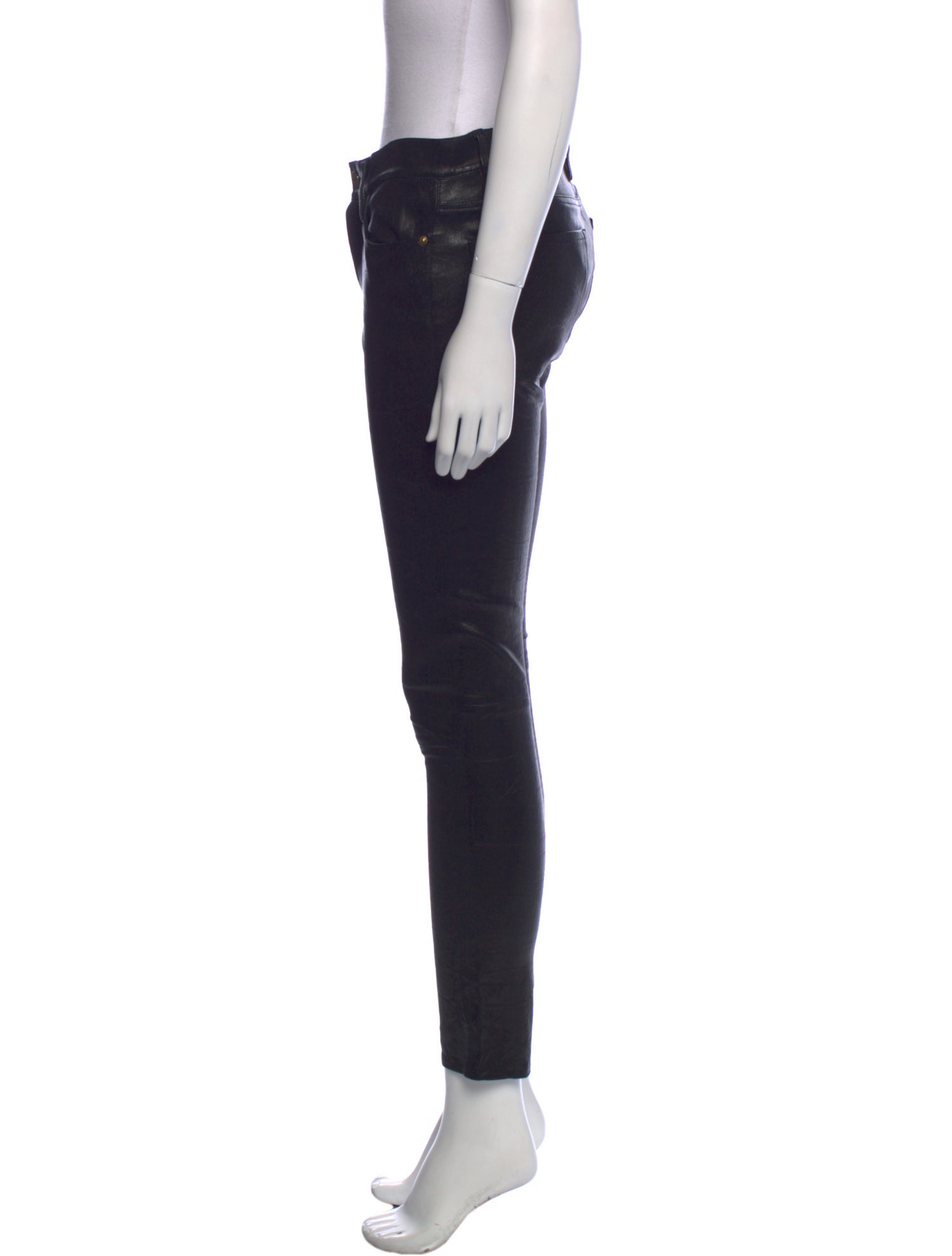 FRAME Lamb Leather Skinny Leg Pants