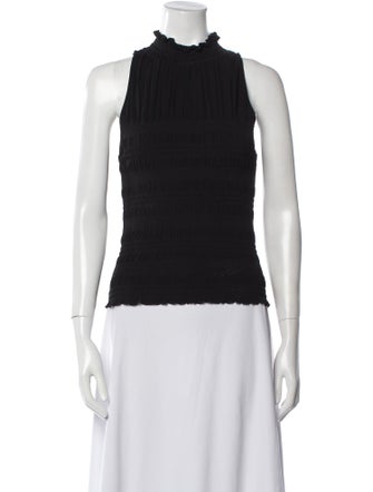 FRAME Mock Neck Sleeveless Top
