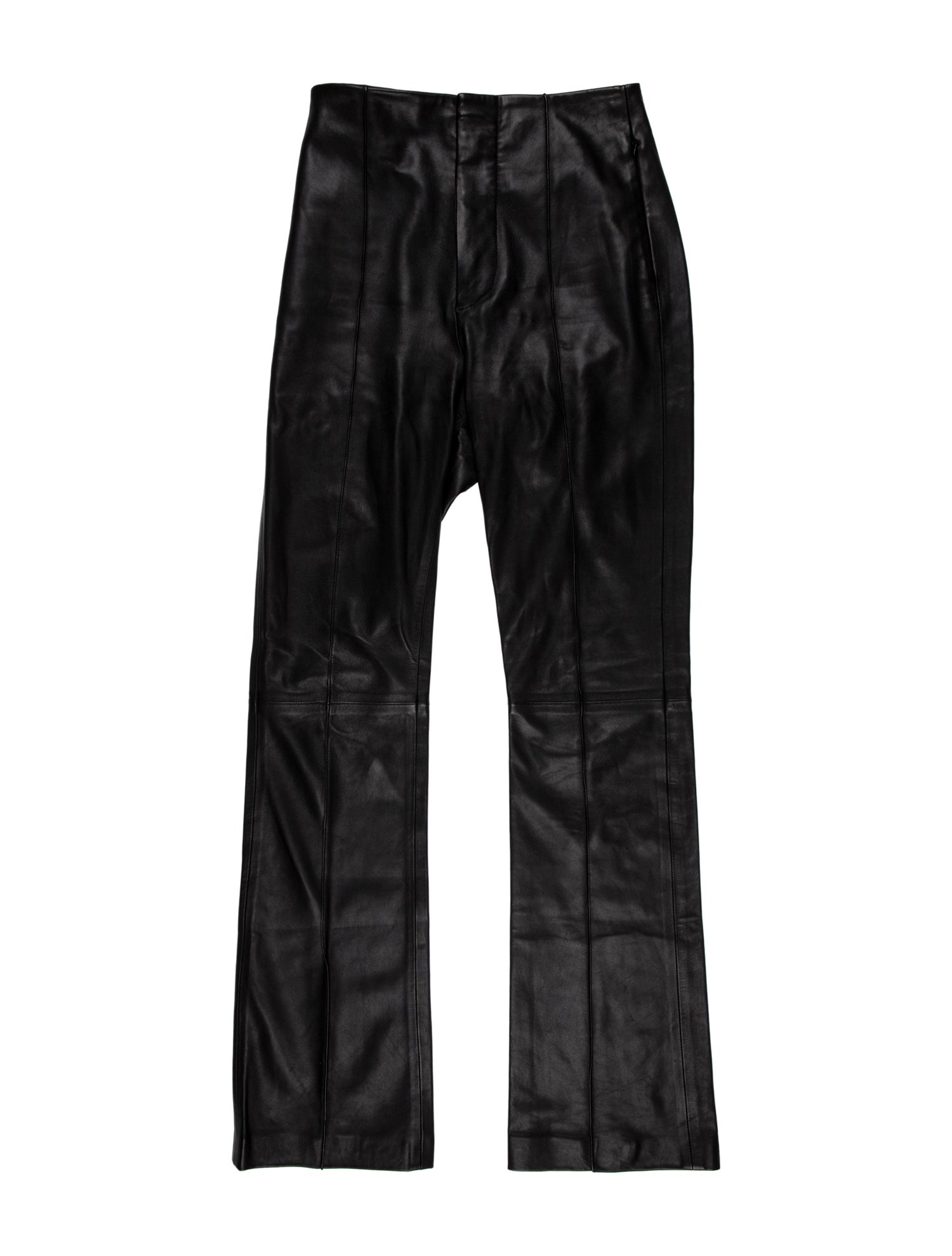 FRAME Lamb Leather Straight Leg Pants