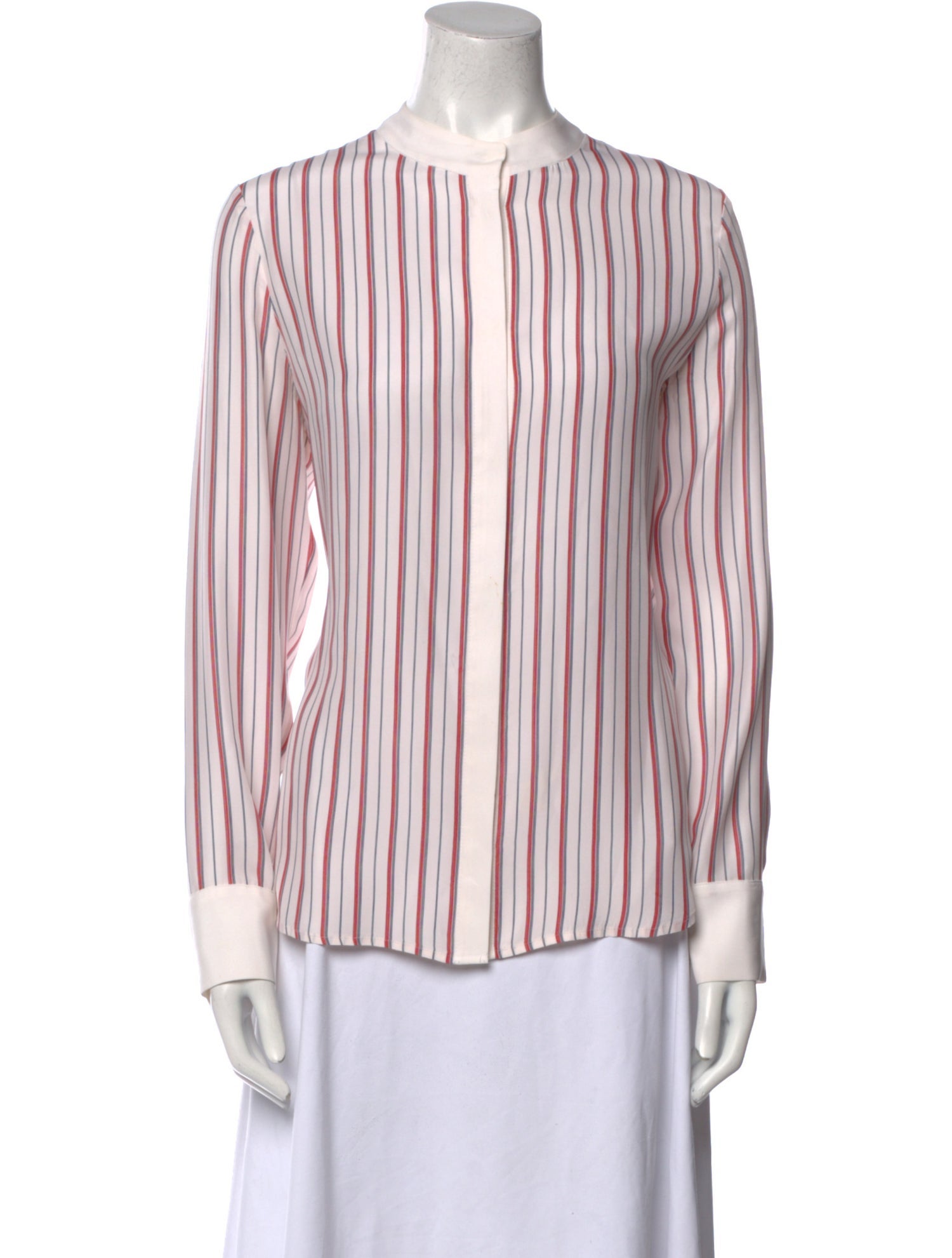 FRAME Silk Striped Blouse