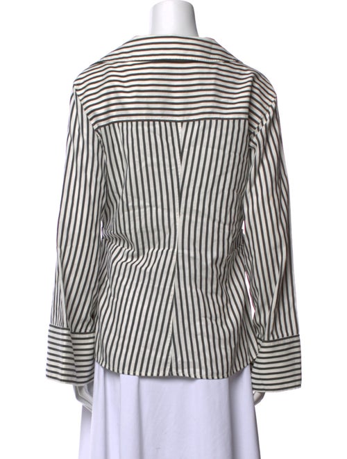 FRAME Striped Long Sleeve Button-Up Top