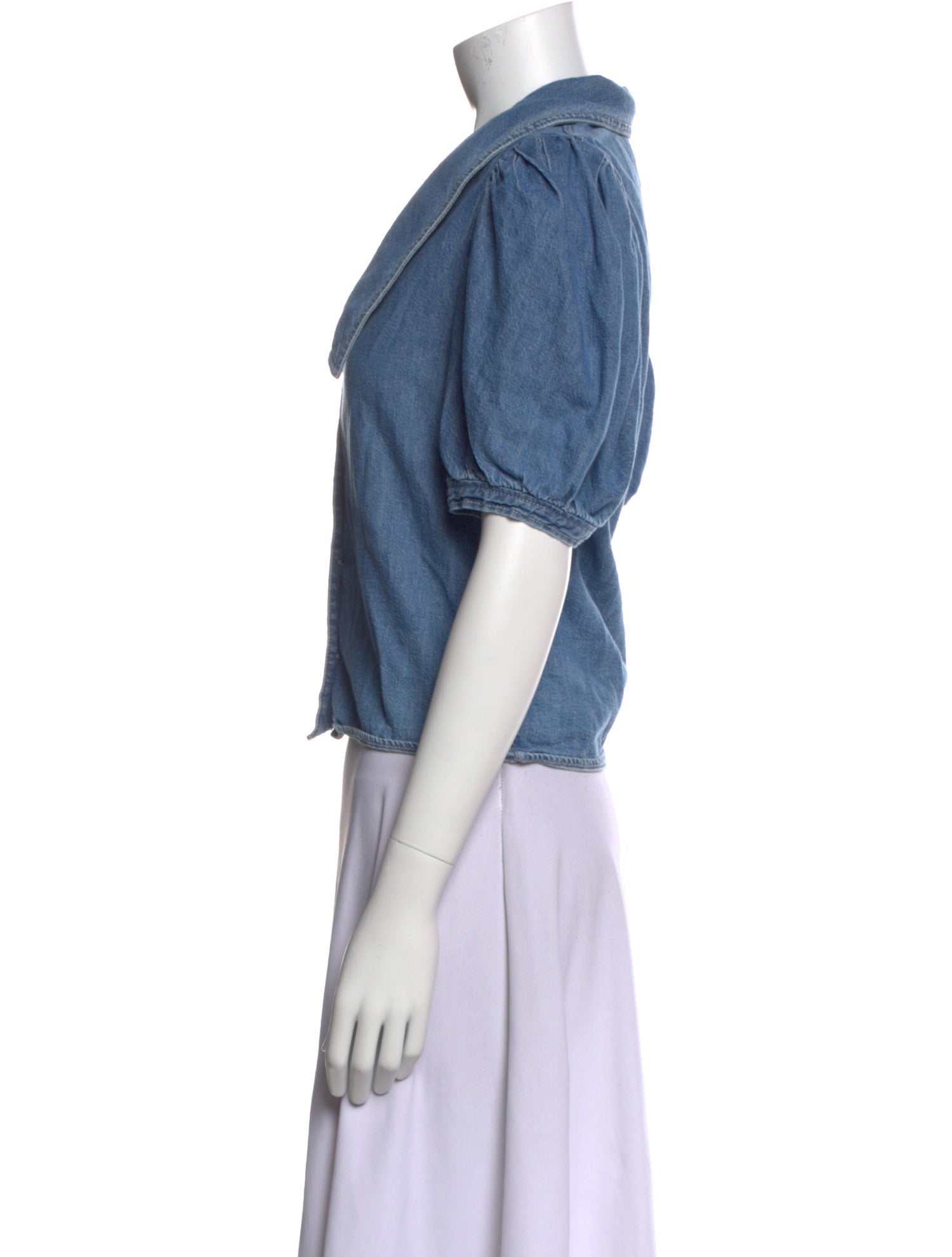 FRAME V-Neck Short Sleeve Crop Top