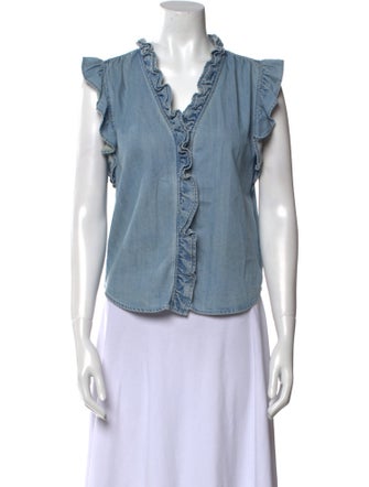 FRAME V-Neck Sleeveless Top