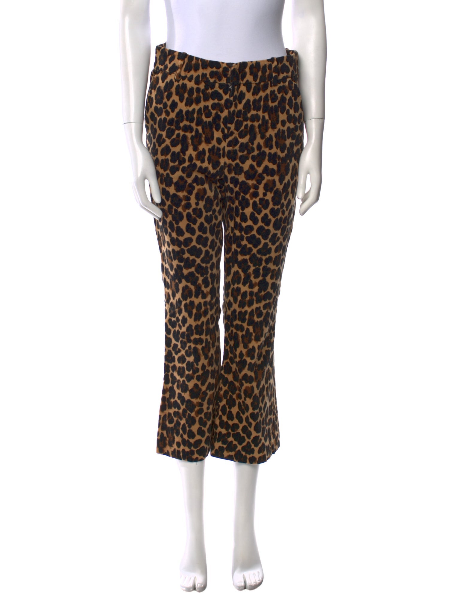 FRAME Animal Print Wide Leg Pants