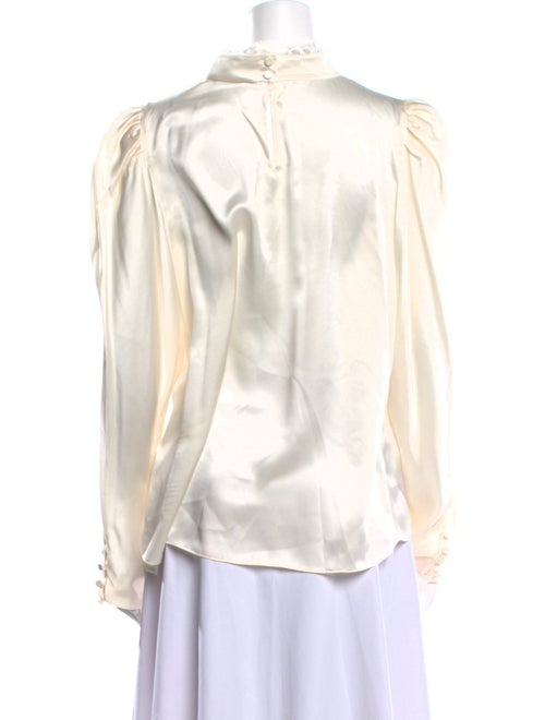 FRAME Silk Mock Neck Blouse
