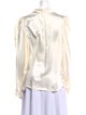 FRAME Silk Mock Neck Blouse