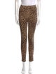 FRAME Animal Print Skinny Leg Pants