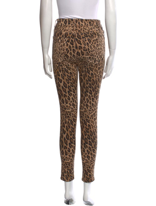 FRAME Animal Print Skinny Leg Pants
