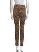 FRAME Animal Print Skinny Leg Pants