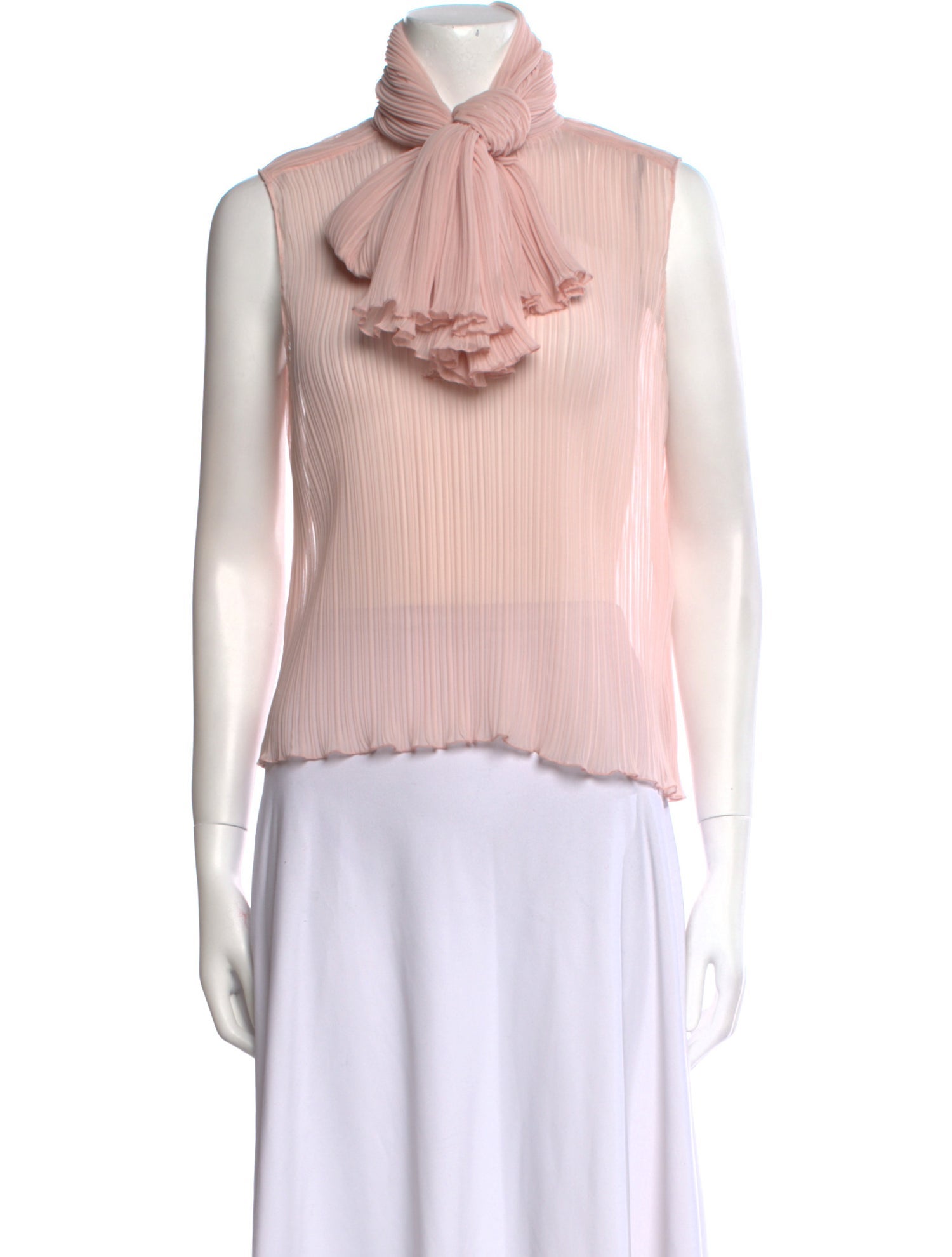 FRAME Tie Neck Sleeveless Top