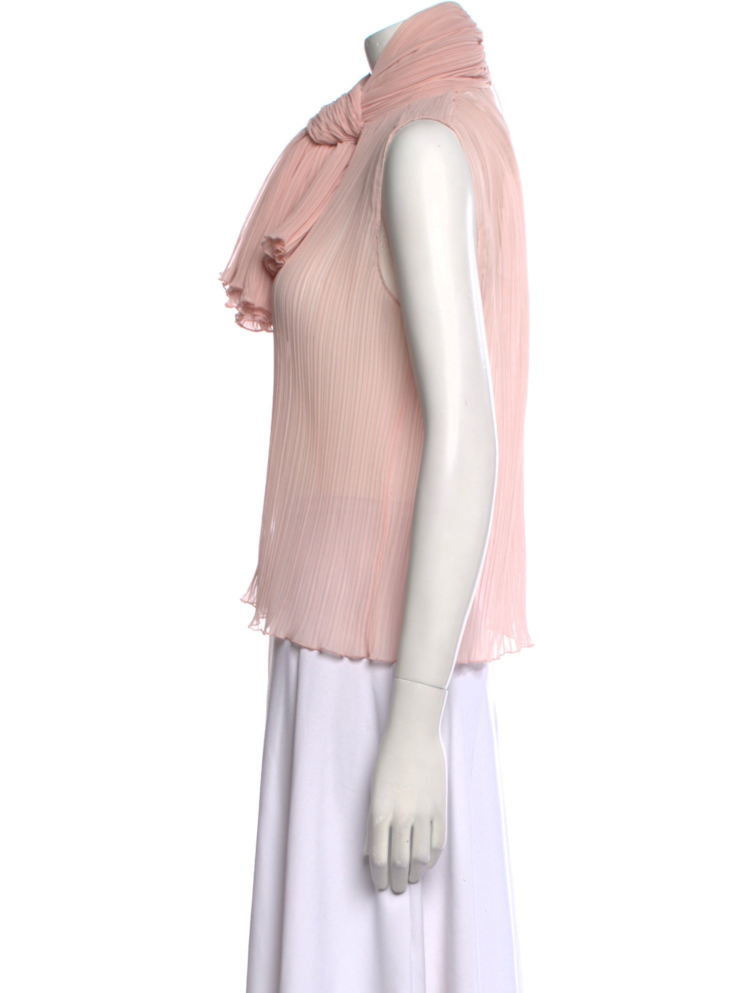 FRAME Tie Neck Sleeveless Top