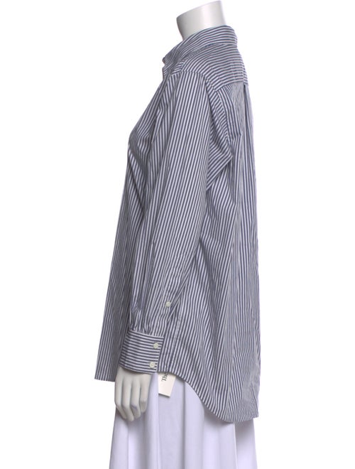 FRAME Striped Long Sleeve Button-Up Top