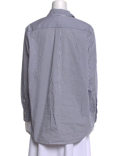 FRAME Striped Long Sleeve Button-Up Top