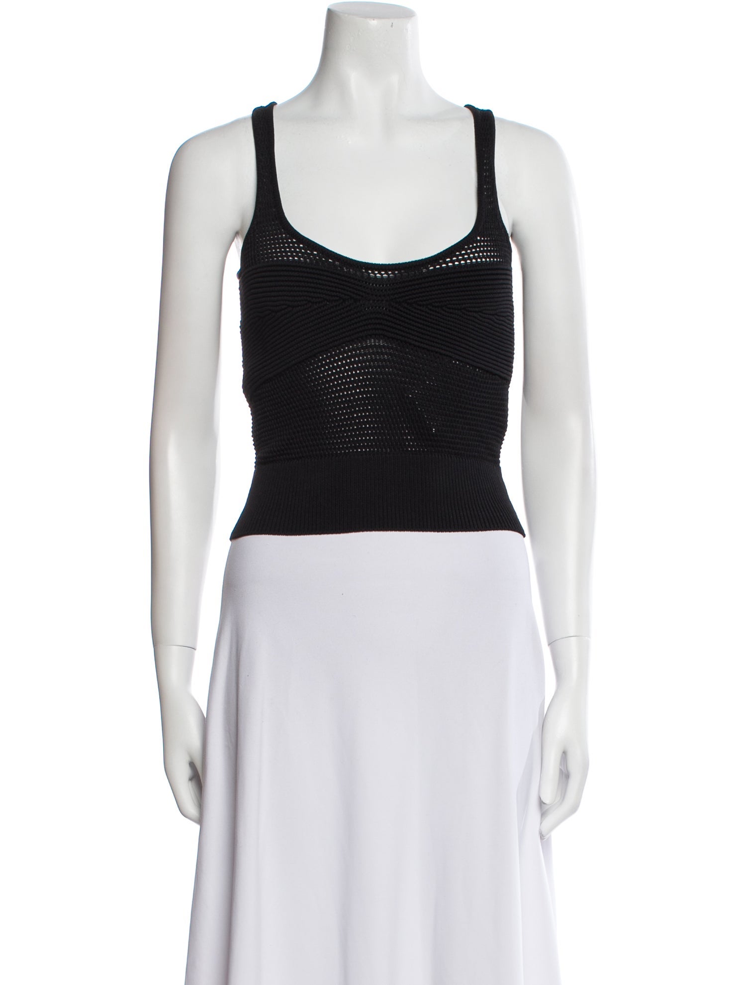 FRAME Scoop Neck Sleeveless Crop Top