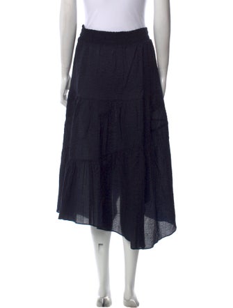 FRAME Ruffle Embellishment Midi Length Skirt