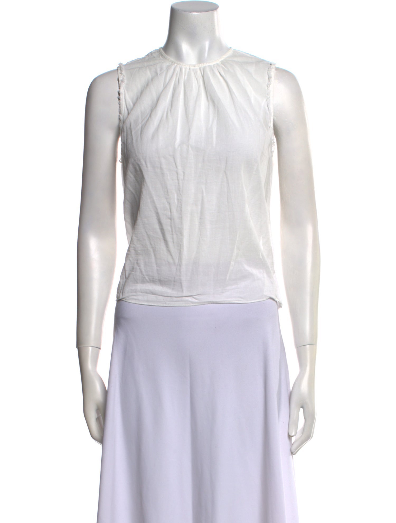 FRAME Crew Neck Sleeveless Crop Top