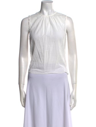 FRAME Crew Neck Sleeveless Crop Top