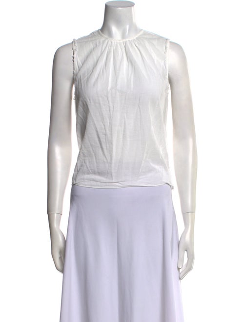 FRAME Crew Neck Sleeveless Crop Top