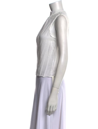 FRAME Crew Neck Sleeveless Crop Top