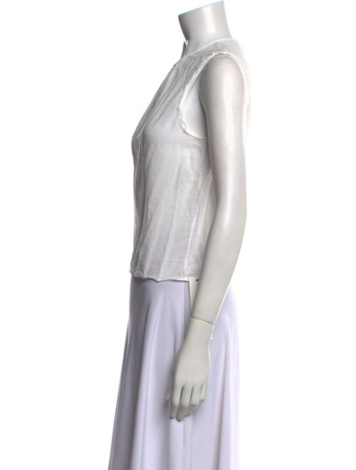 FRAME Crew Neck Sleeveless Crop Top