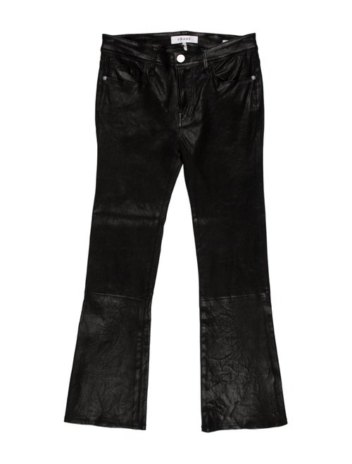 FRAME Lamb Leather Straight Leg Pants