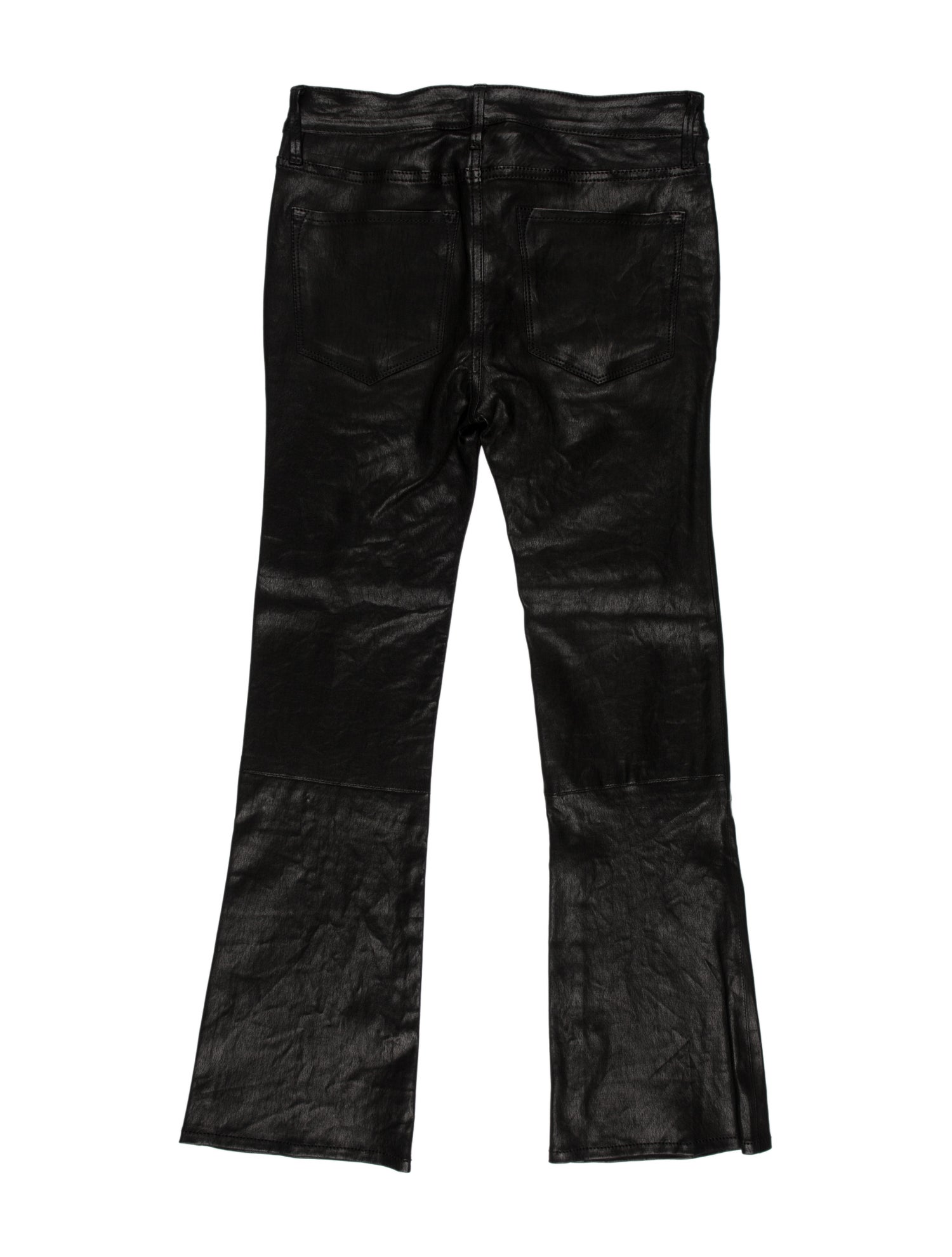 FRAME Lamb Leather Straight Leg Pants