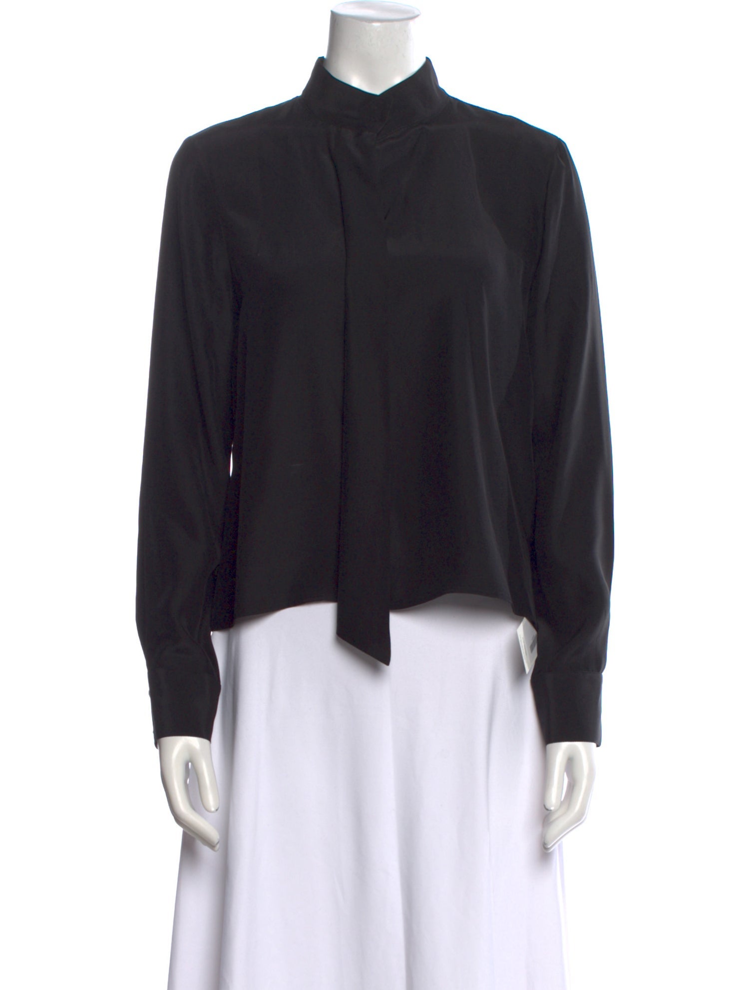 FRAME Silk Mock Neck Sweatshirt