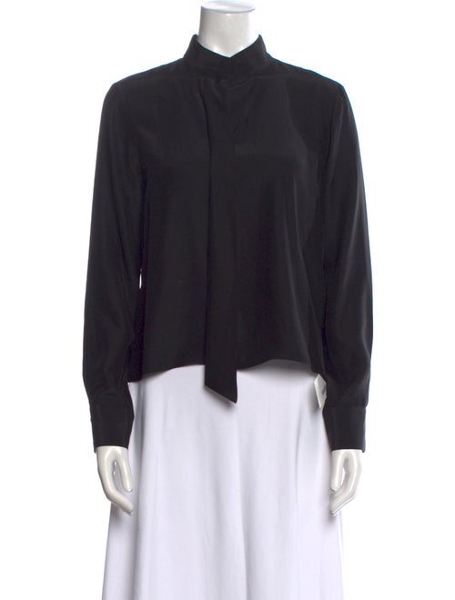 FRAME Silk Mock Neck Sweatshirt