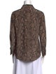 FRAME Silk Animal Print Button-Up Top