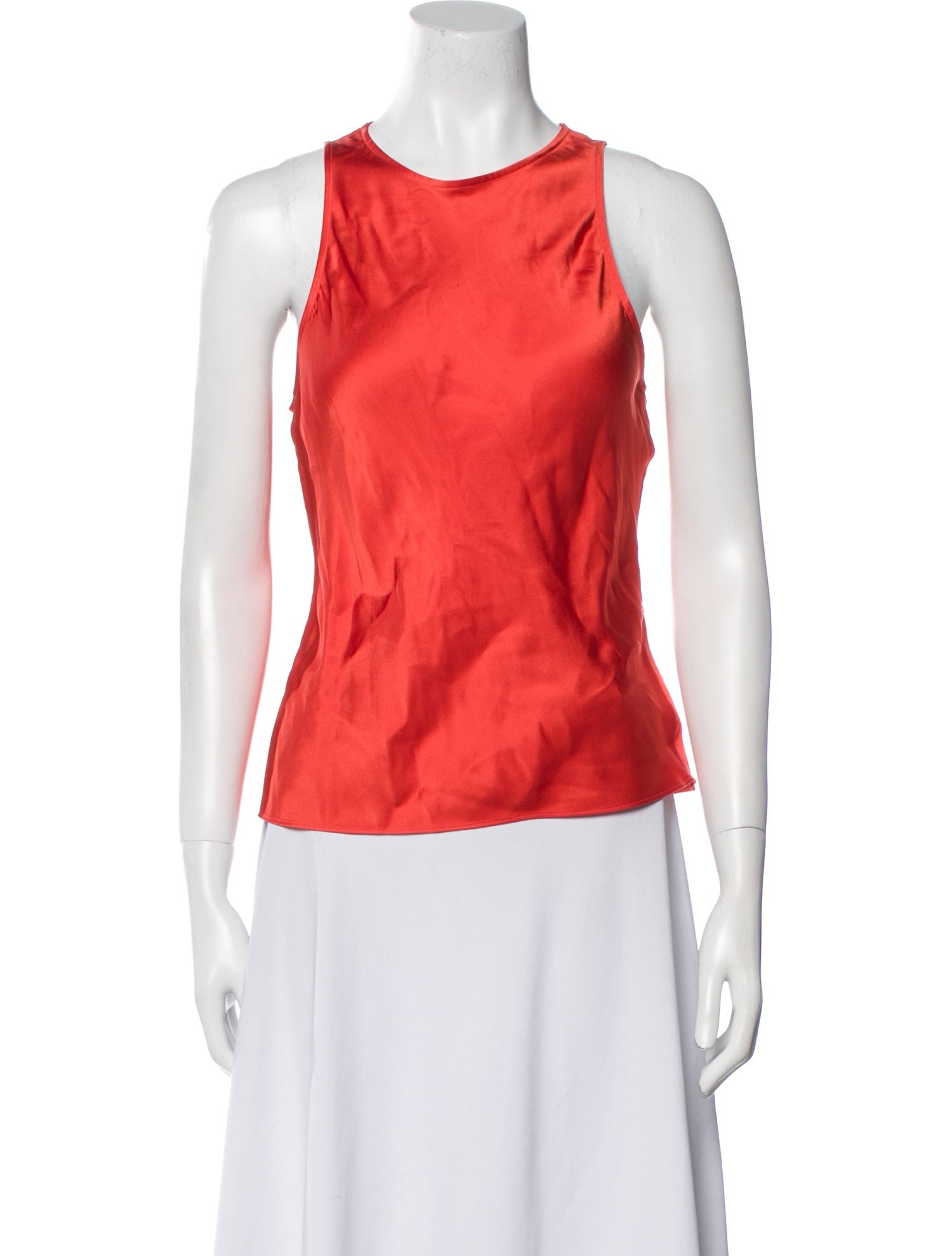 FRAME Silk Scoop Neck Top