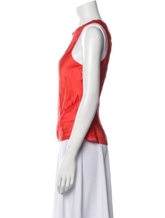 FRAME Silk Scoop Neck Top