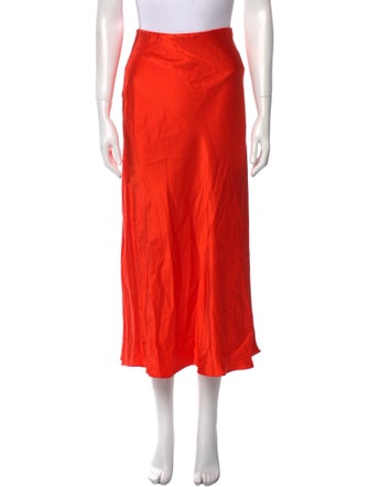 FRAME Silk Midi Length Skirt