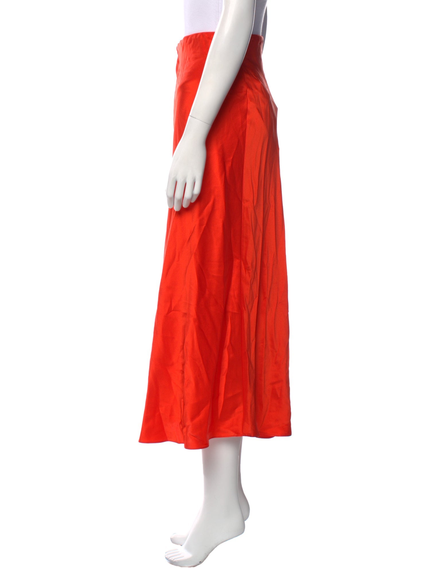 FRAME Silk Midi Length Skirt