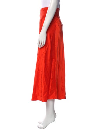 FRAME Silk Midi Length Skirt